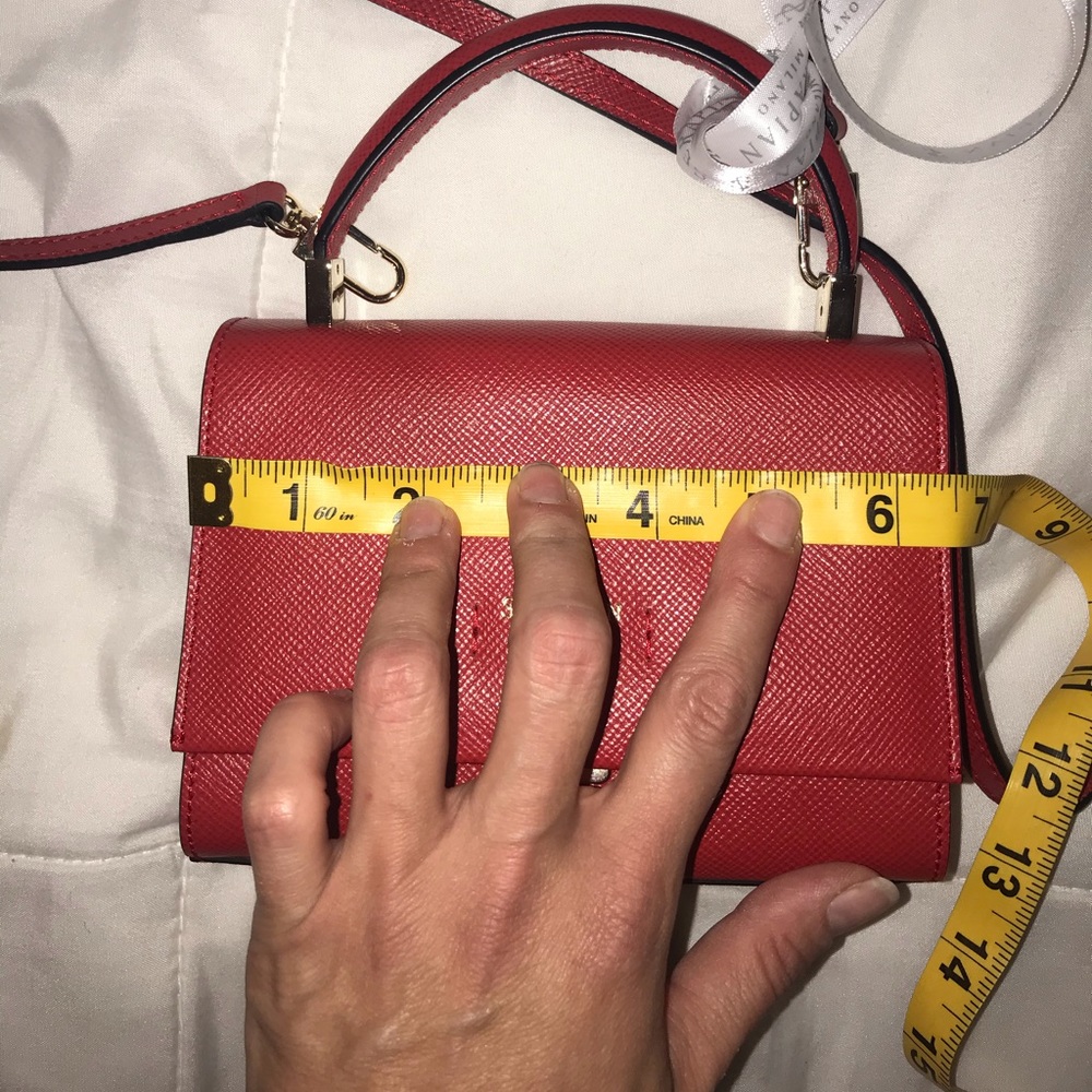 NWT Serapian red crossbody leather purse - Picture 7 of 9